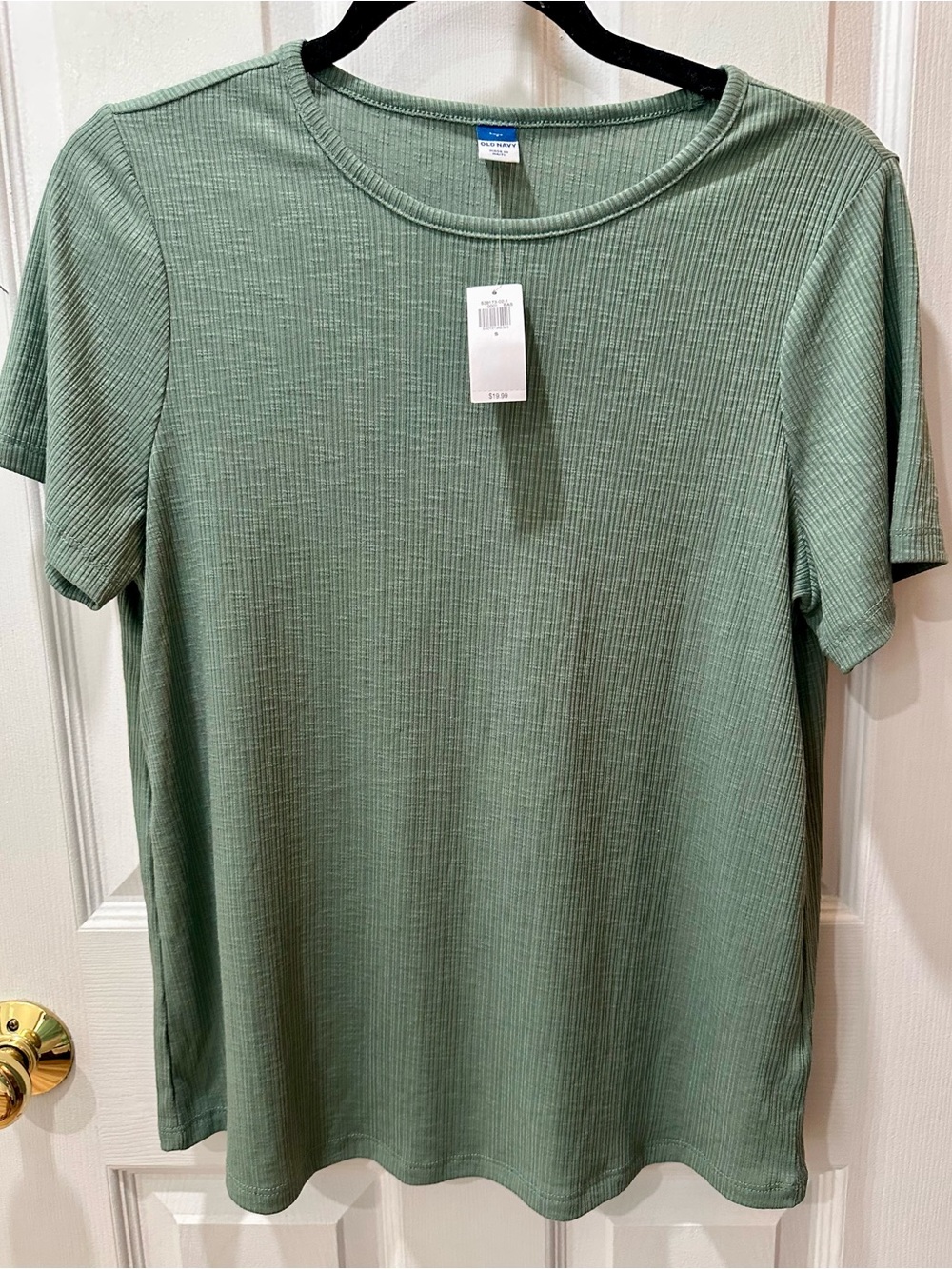 Old Navy Ribbed Short-Sleeve Top - Sage